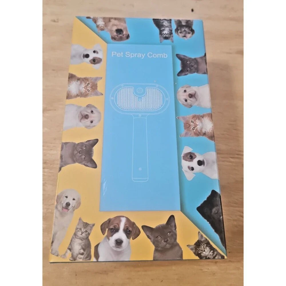 NEW Pet Spray Hair Removal Comb USB CHARGING cordless CAT DOG animal NIB